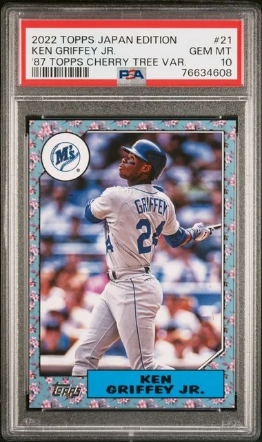 2022 Topps Ken Griffey Jr. Japan Edition 1987 Topps Cherry Tree Variation #21 card image
