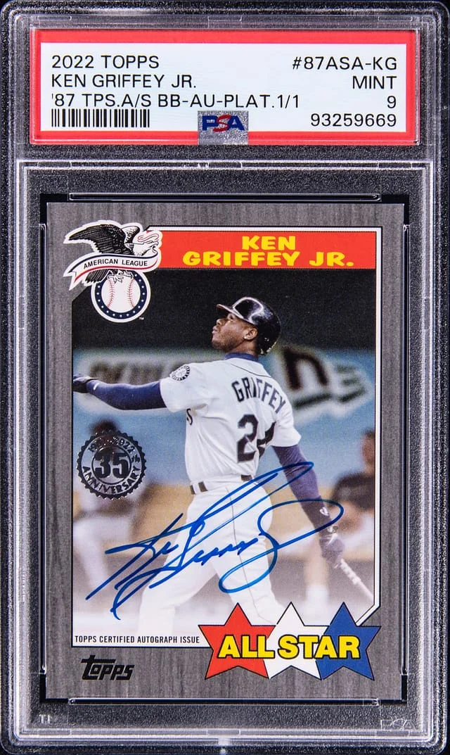 2022 Topps Ken Griffey Jr 87 Topps All-Star Autograph Platinum #87ASA-KG card image