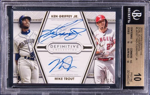 2022 Topps Ken Griffey Jr./Mike Trout Definitive Collection Dual Autographs #DAC-GT card image