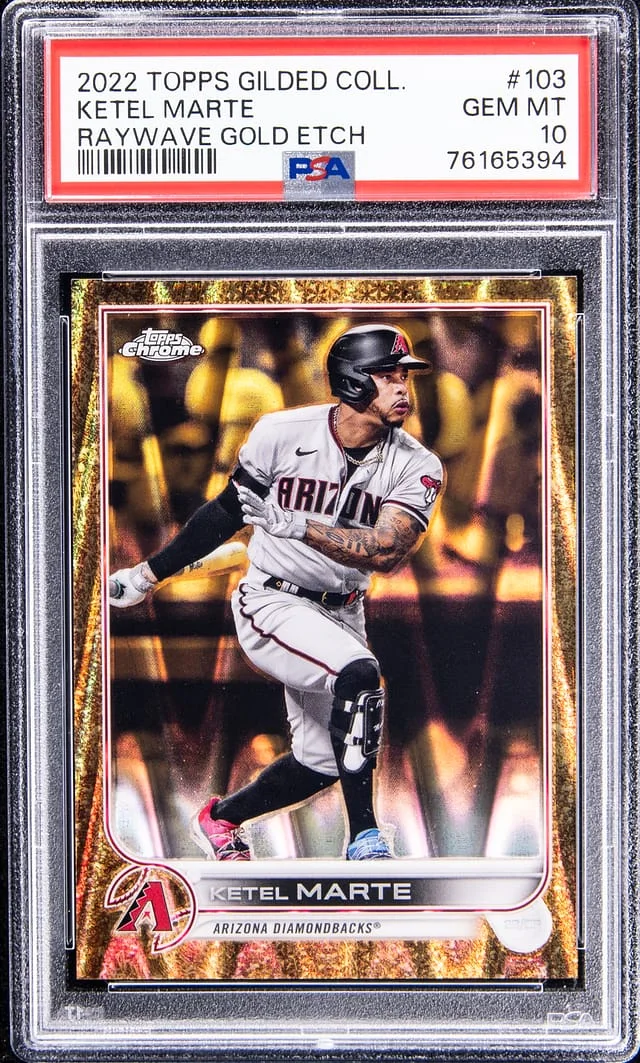 2022 Topps Ketel Marte Gilded Collection Raywave Gold Etch #103 card image