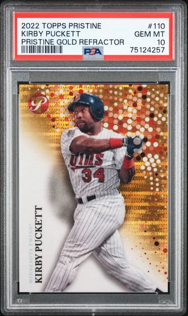 2022 Topps Kirby Puckett Pristine Gold Refractor #110 card image