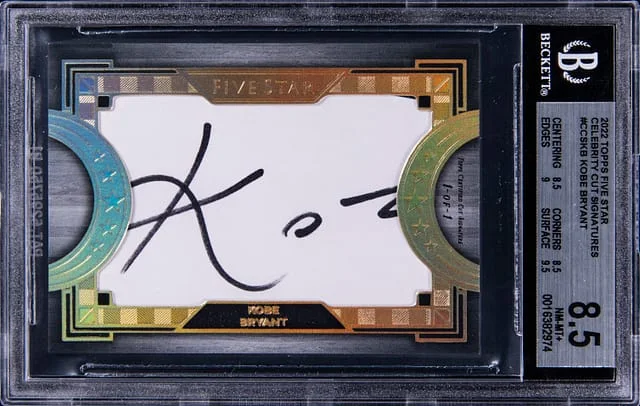 2022 Topps Kobe Bryant Five Star Celebrity Cut Signatures #CCS-KB card image