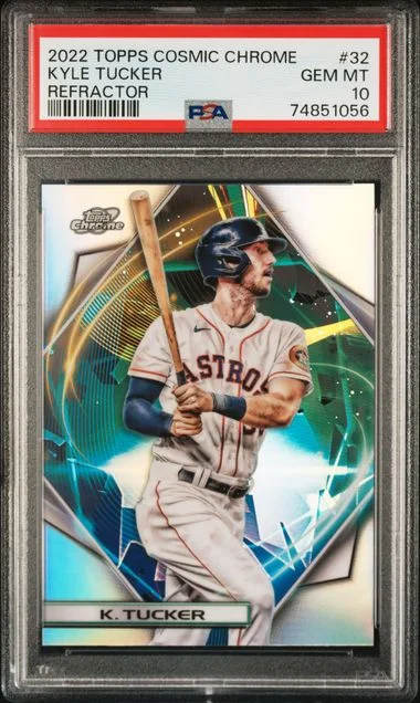 2022 Topps Kyle Tucker Cosmic Chrome Gold Interstellar Refractor #32 card image