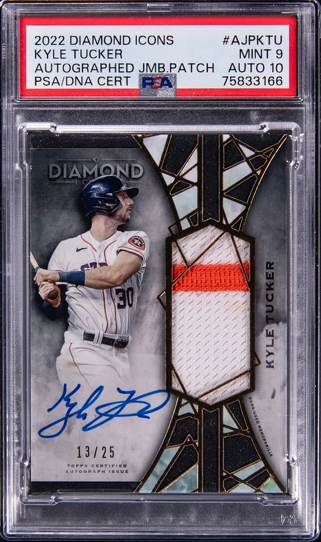 2022 Topps Kyle Tucker Diamond Icons Autographed Jumbo Patch #AJPKTU card image