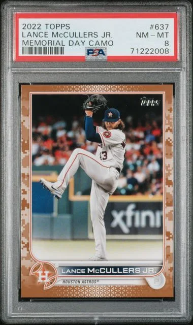 2022 Topps Lance McCullers Jr. Memorial Day Camo #637 card image
