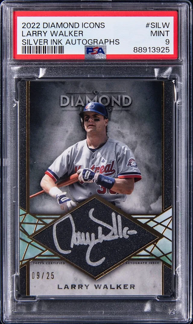 2022 Topps Larry Walker Diamond Icons Silver Ink Autographs #SI-LW card image