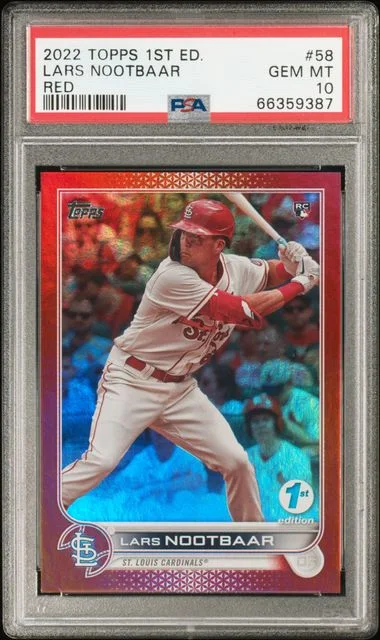 2022 Topps Lars Nootbaar 1St Edition Red #58 card image