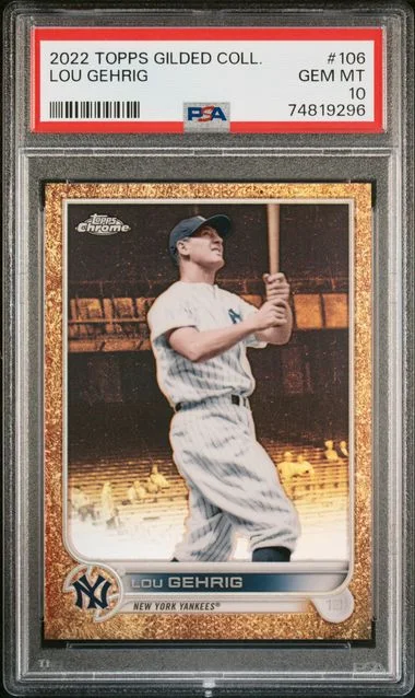 2022 Topps Lou Gehrig Gilded Collection #106 card image