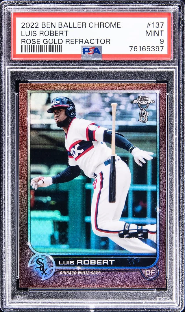 2022 Topps Luis Robert Ben Baller Chrome Rose Gold Refractor #137 card image