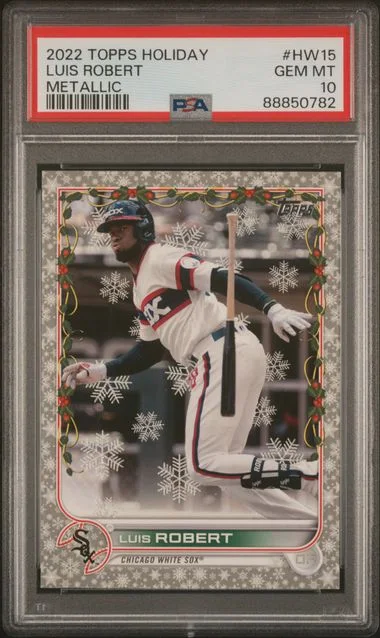 2022 Topps Luis Robert Holiday Metallic #HW15 card image