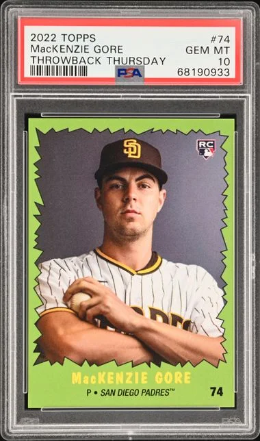 2022 Topps MacKenzie Gore Throwback Thursday #74 card image