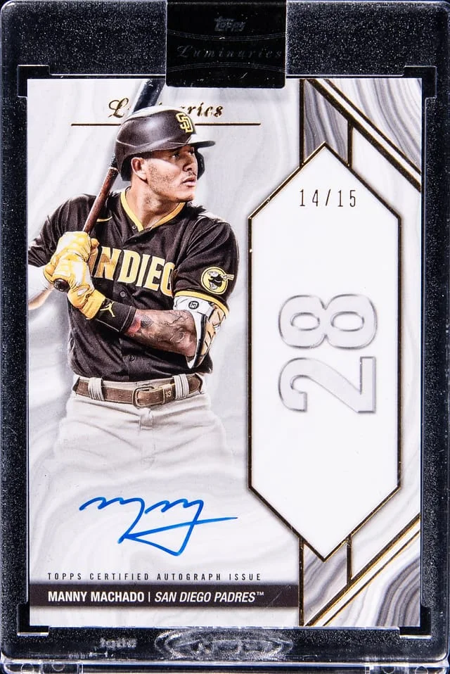 2022 Topps Manny Machado Luminaries Home Run Kings Autographs Black #HRK-MMO card image