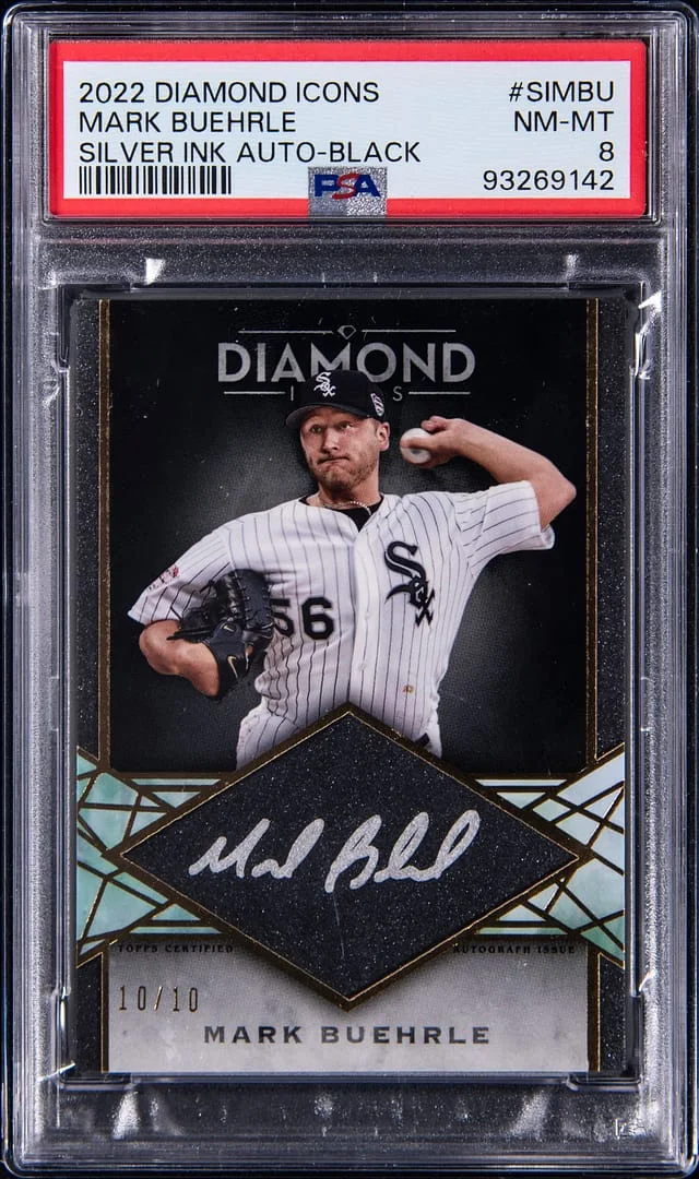 2022 Topps Mark Buehrle Diamond Icons Silver Ink Autograph Black #SI-MBU card image