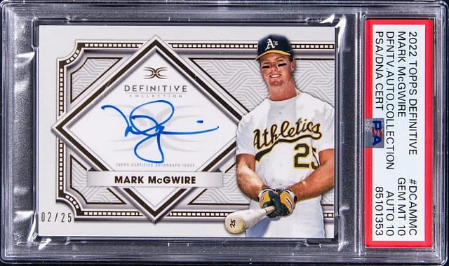 2022 Topps Mark McGwire Definitive Collection Definitive Autograph Collection #DCAMMC card image