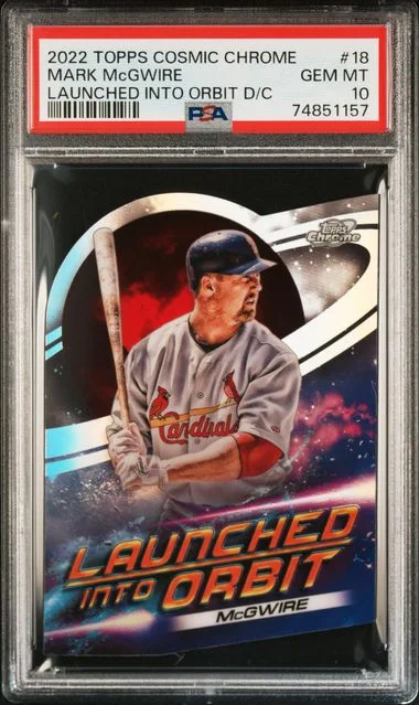 2022 Topps Mark McGwire Cosmic Chrome Launched Into Orbit Die-Cut #LIO-18 card image