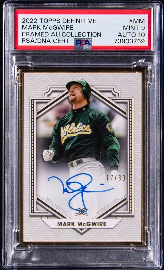 2022 Topps Mark McGwire Definitive Framed Autograph Collection #MM card image