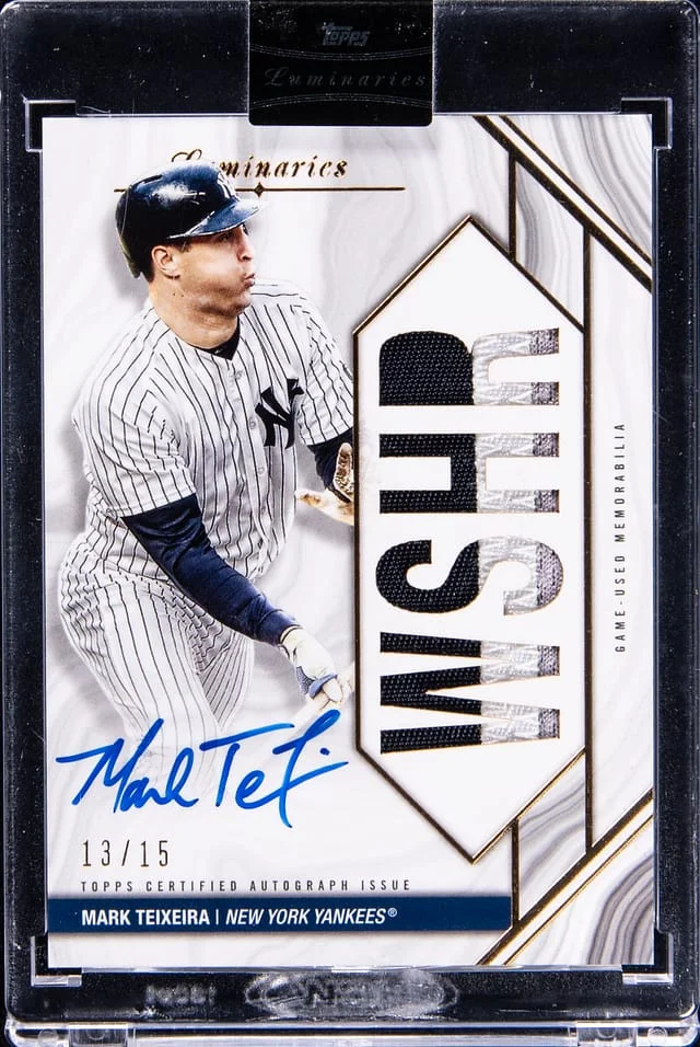 2022 Topps Mark Teixeira Luminaries Home Run Kings Autographed Patches #HRKAP-MTX card image