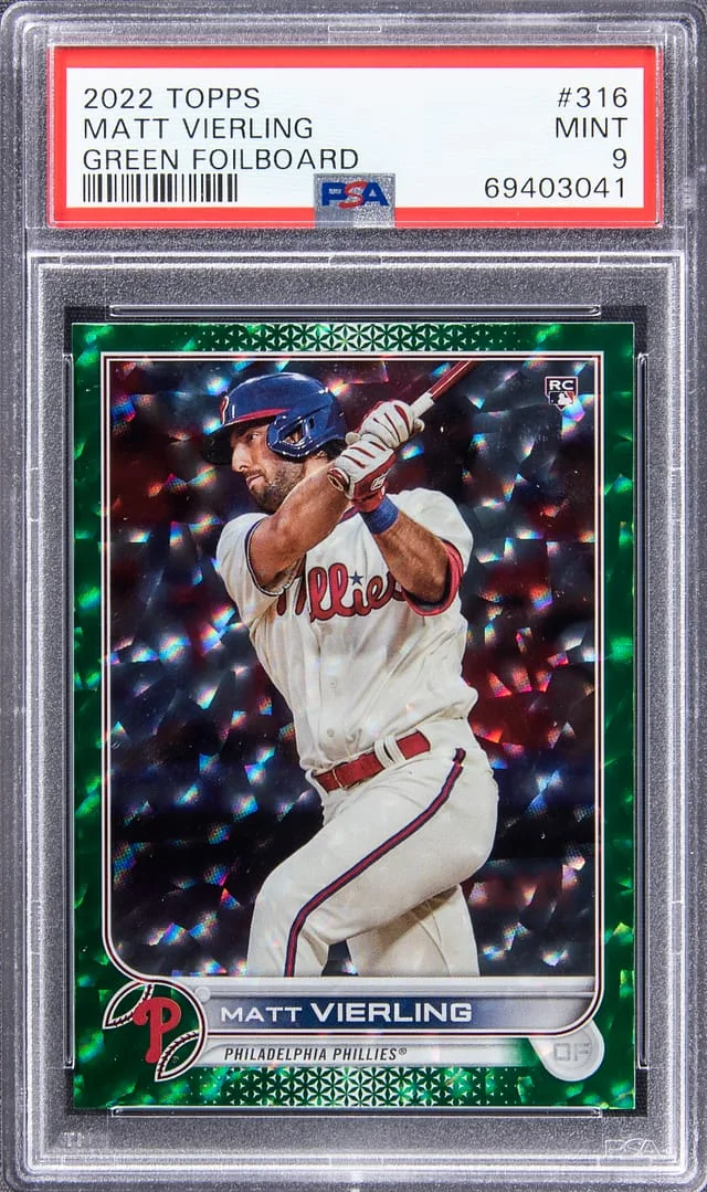 2022 Topps Matt Vierling Green Foilboard #316 card image