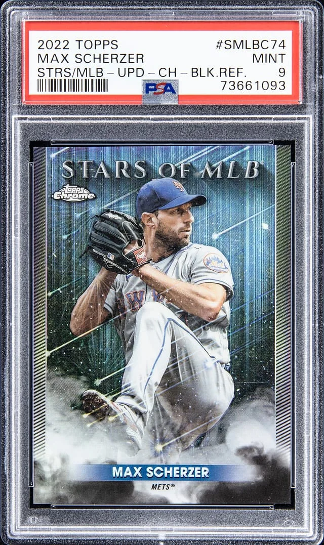 2022 Topps Max Scherzer Stars of the MLB Update Chrome Black Refractor #SMLBC74 card image
