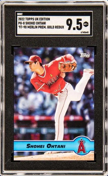 2022 Topps Merlin's Premier Gold Redux Pg8 Shohei Ohtani Uk Edition #1997-98 card image