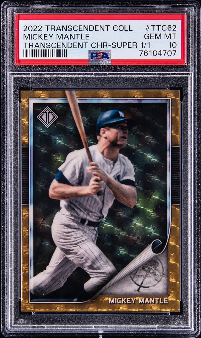 2022 Topps Mickey Mantle Transcendent Collection Transcendent Chrome SuperFractor #TTC-62 card image