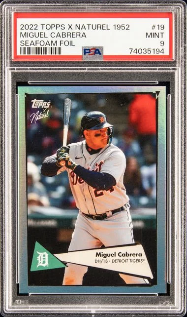 2022 Topps Miguel Cabrera X Naturel 1952 Seafoam Foil #19 card image