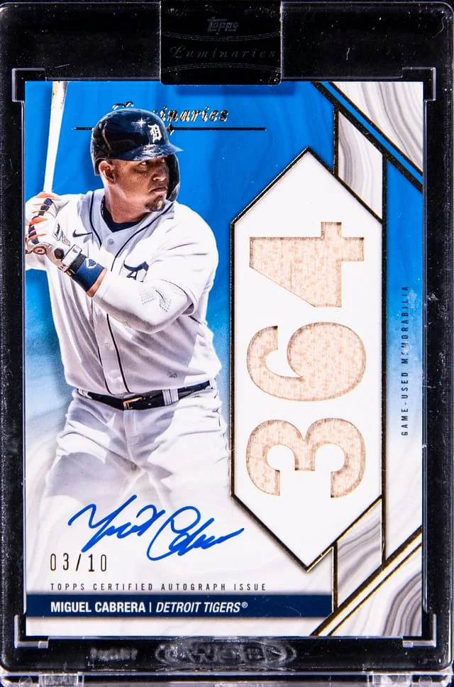 2022 Topps Miguel Cabrera Luminaries Home Run Kings Autographed Relics #HRKAR-MC card image