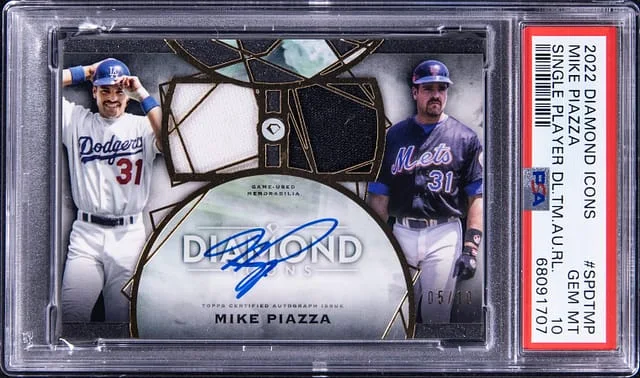 2022 Topps Mike Piazza Diamond Icons Single Player Dual Team #SPDT-MP card image