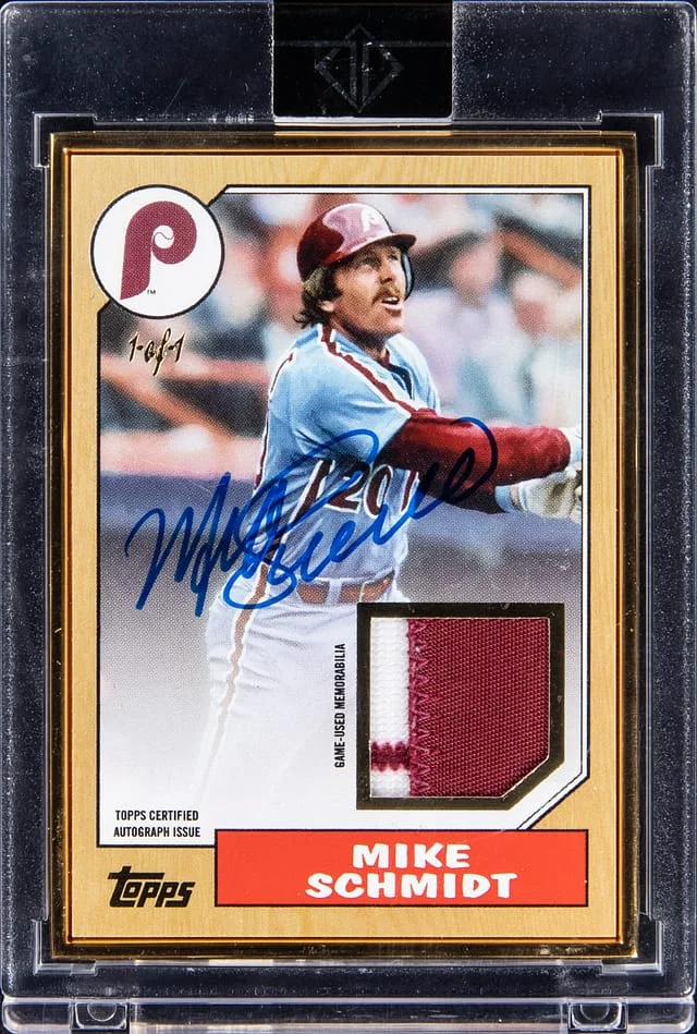 2022 Topps Mike Schimdt Transcendent Collection Autograph Patch #AAP-MS1 card image
