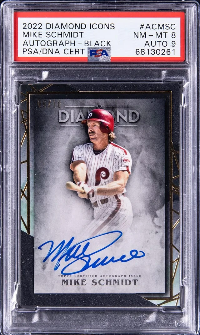 2022 Topps Mike Schmidt Diamond Icons Autograph Black #ACMSC card image