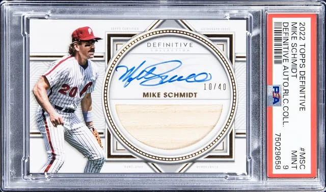 2022 Topps Mike Schmidt Definitive Autograph Relic Collection #MSC card image