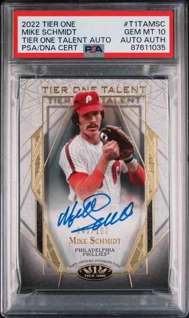 2022 Topps Mike Schmidt Tier One Tier One Talent Autographs #T1TAMSC card image