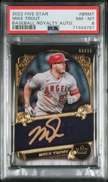 2022 Topps Mike Trout Five Star Baseball Royalty Autographs #BR-MT card image