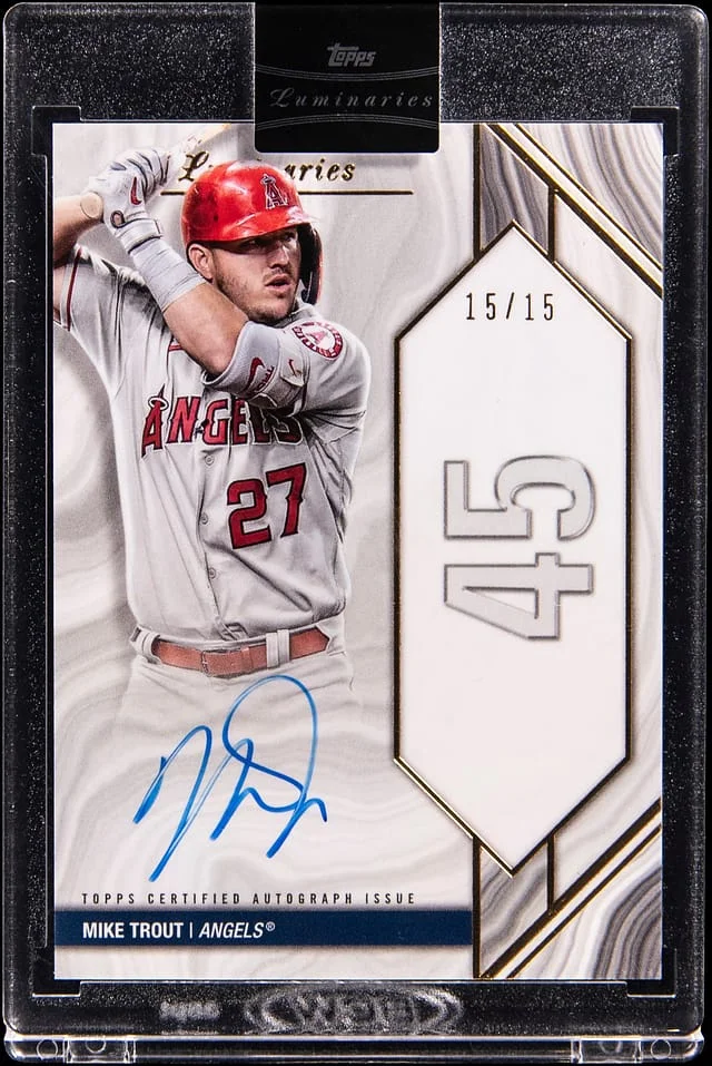 2022 Topps Mike Trout Luminaries Home Run Kings Patch #HRK-MT card image