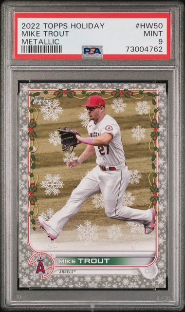 2022 Topps Mike Trout Holiday Metallic #HW50 card image