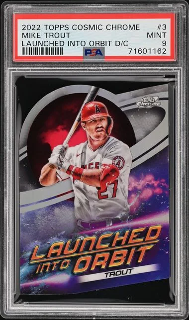 2022 Topps Mike Trout Cosmic Chrome Launched Into Orbit Die-Cut #LIO-3 card image