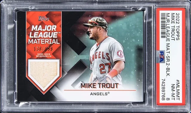 2022 Topps Mike Trout Major League Materials Black #MLMMT card image