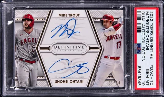 2022 Topps Mike Trout/Shohei Ohtani Definitive Dual Autograph Collection #DAC-TO card image