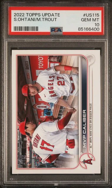 2022 Topps Mike Trout/Shohei Ohtani #US115 card image
