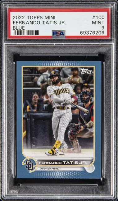 2022 Topps Mini Fernando Tatis Jr. Blue #100 card image