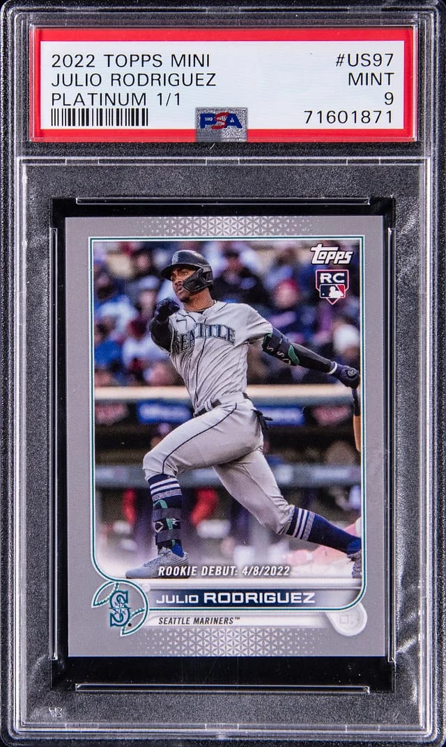 2022 Topps Mini Julio Rodriguez Platinum #US97 card image