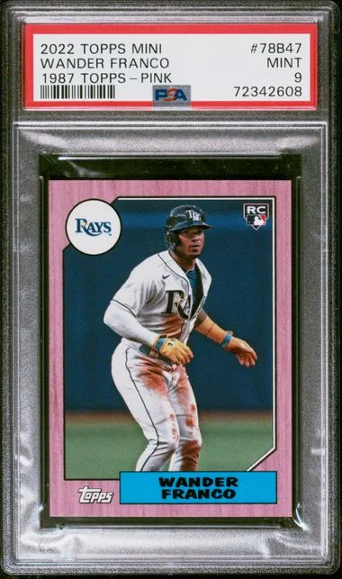 2022 Topps Mini Wander Franco 1987 Topps Pink #78B47 card image