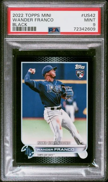 2022 Topps Mini Wander Franco Black #US42 card image