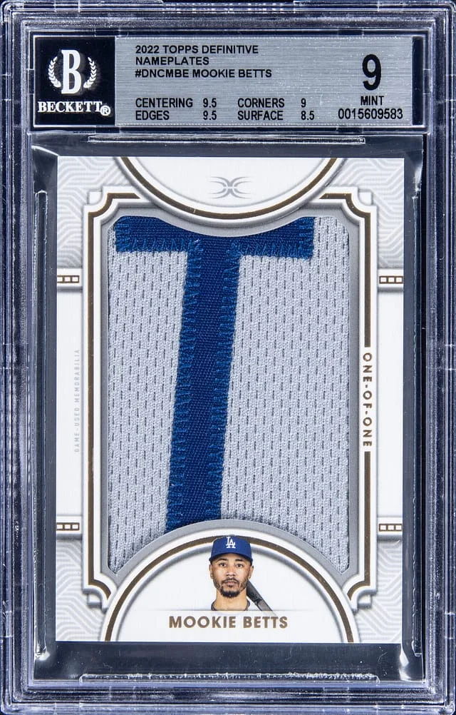 2022 Topps Mookie Betts Definitive Nameplates #DNC-MBE card image