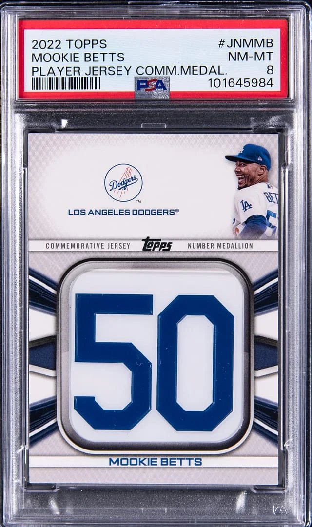 2022 Topps Mookie Betts Player Jersey Commemorative Medallion #JNM-MB card image