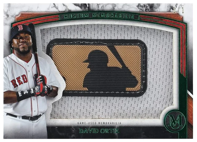 2022 Topps Museum Collection David Ortiz Game-Used Logo MLB Silhouetted Batter Logo Patch Relic #MMSBL-DO2 card image