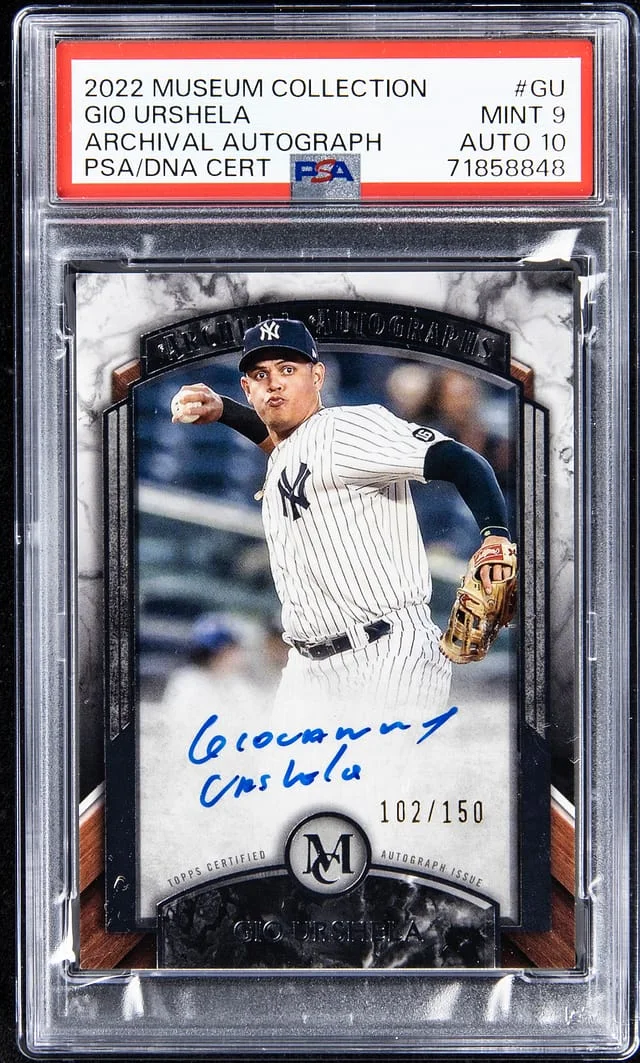 2022 Topps Museum Collection Gio Urshela Archival Autograph #GU card image