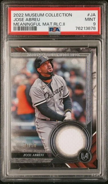 2022 Topps Museum Collection Jose Abreu Game-Used Meaningful Materials Relics II #JA card image