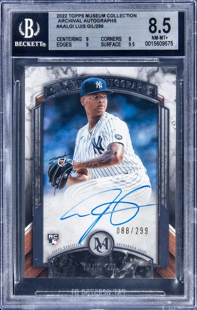 2022 Topps Museum Collection Luis Gil Archival Autographs #AA-LGI card image