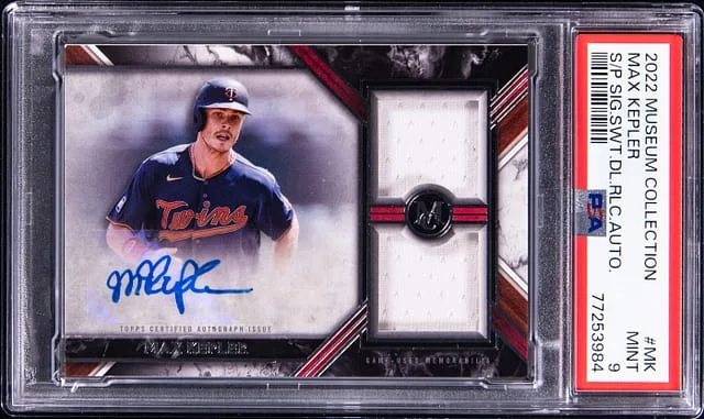 2022 Topps Museum Collection Max Kepler Signature Swatch Dual Relic Auto #MK card image